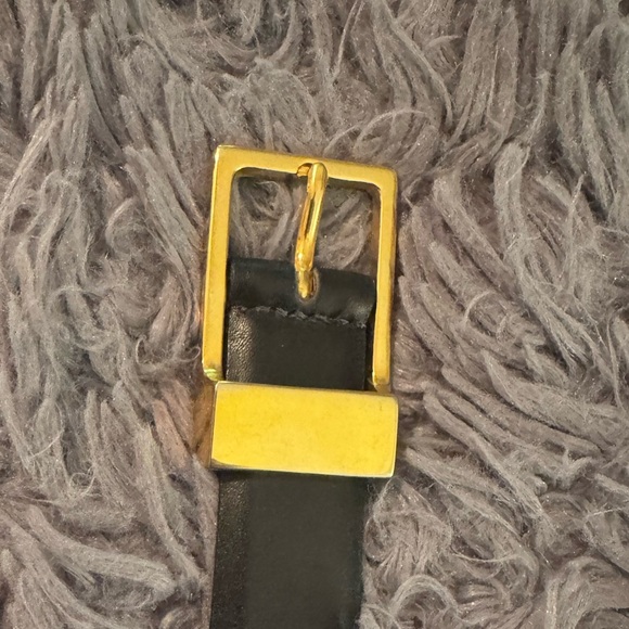 LEJON Italian Calfskin Size XL Women’s Black Leather Gold Buckle Made in USA EUC - Picture 10 of 14